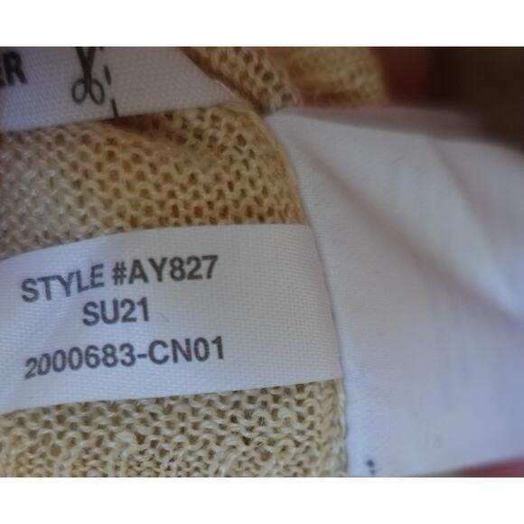 J.Crew Sweater Womens Small Linen Crewneck Lightweight Oversized Semi Sheer Thin - Picture 5 of 8